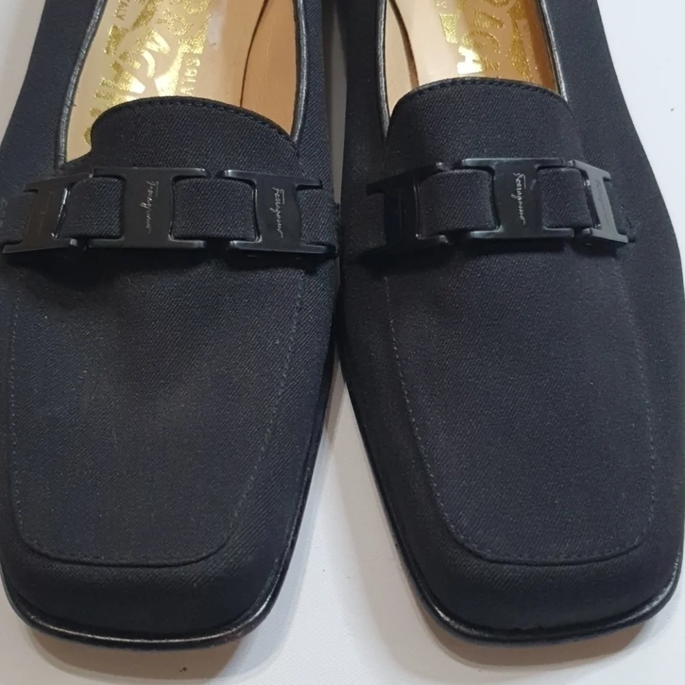 NEW Salvatore Ferragamo Vintage Tours Slip on Bla